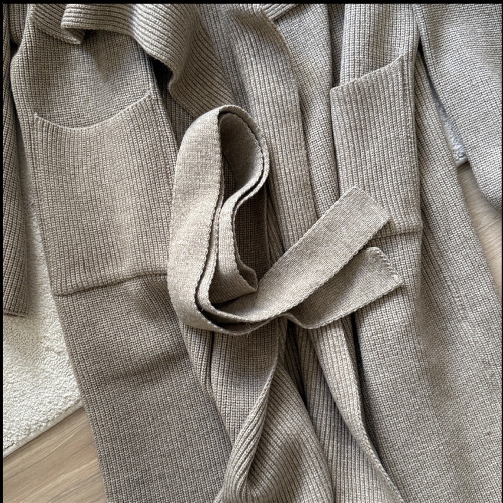 NEW- Ribbed Belted Sweater Cardigan Jacket by OnBlue - Picture 12 of 16
